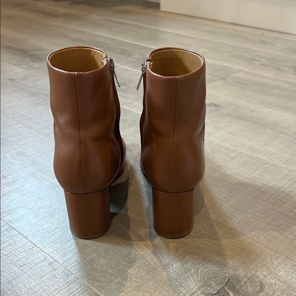 Marc Fisher Brown Leather Pointed Toe Ankle Boots - Picture 4 of 7